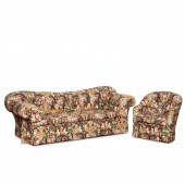 CHINOISERIE UPHOLSTERED TUFTED