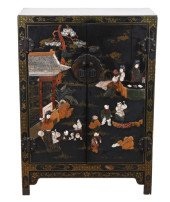 CHINOISSERIE BLACK LACQUERED T