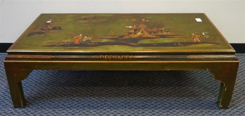 CHINOSERIE DECORATED LACQUER COFFEE