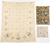 CHINTZ FRAGMENT, WITH TWO CREW