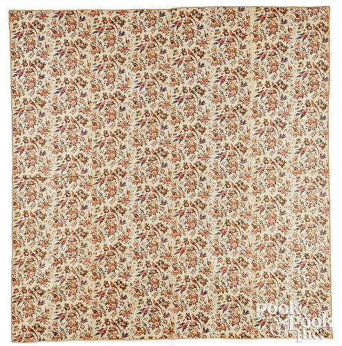 CHINTZ QUILT, EARLY/MID 19TH