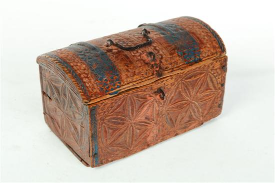 CHIP CARVED BOX.  American  mid