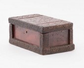 CHIP CARVED DEED BOX, N.B., LA