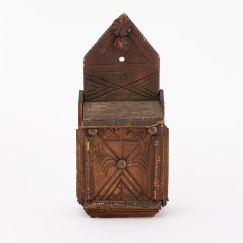CHIP CARVED WALL BOX, MANITOBA,