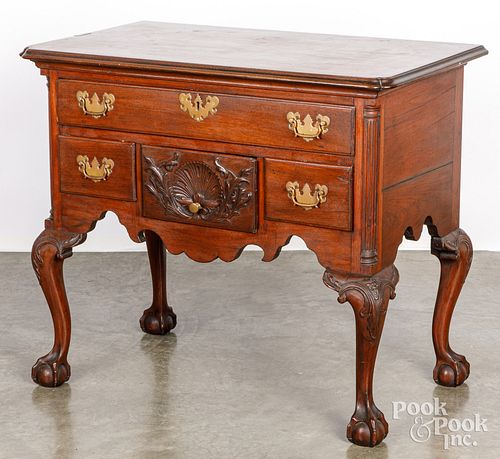 CHIPENDALE STYLE CARVED WALNUT