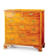 Chippendale applewood chest of