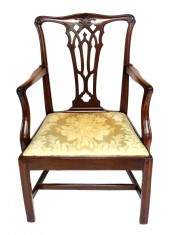 CHIPPENDALE ARMCHAIR, AMERICAN