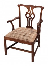 CHIPPENDALE ARMCHAIR LATE 18TH