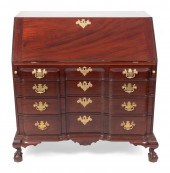 CHIPPENDALE BLOCK-FRONT SLANT-