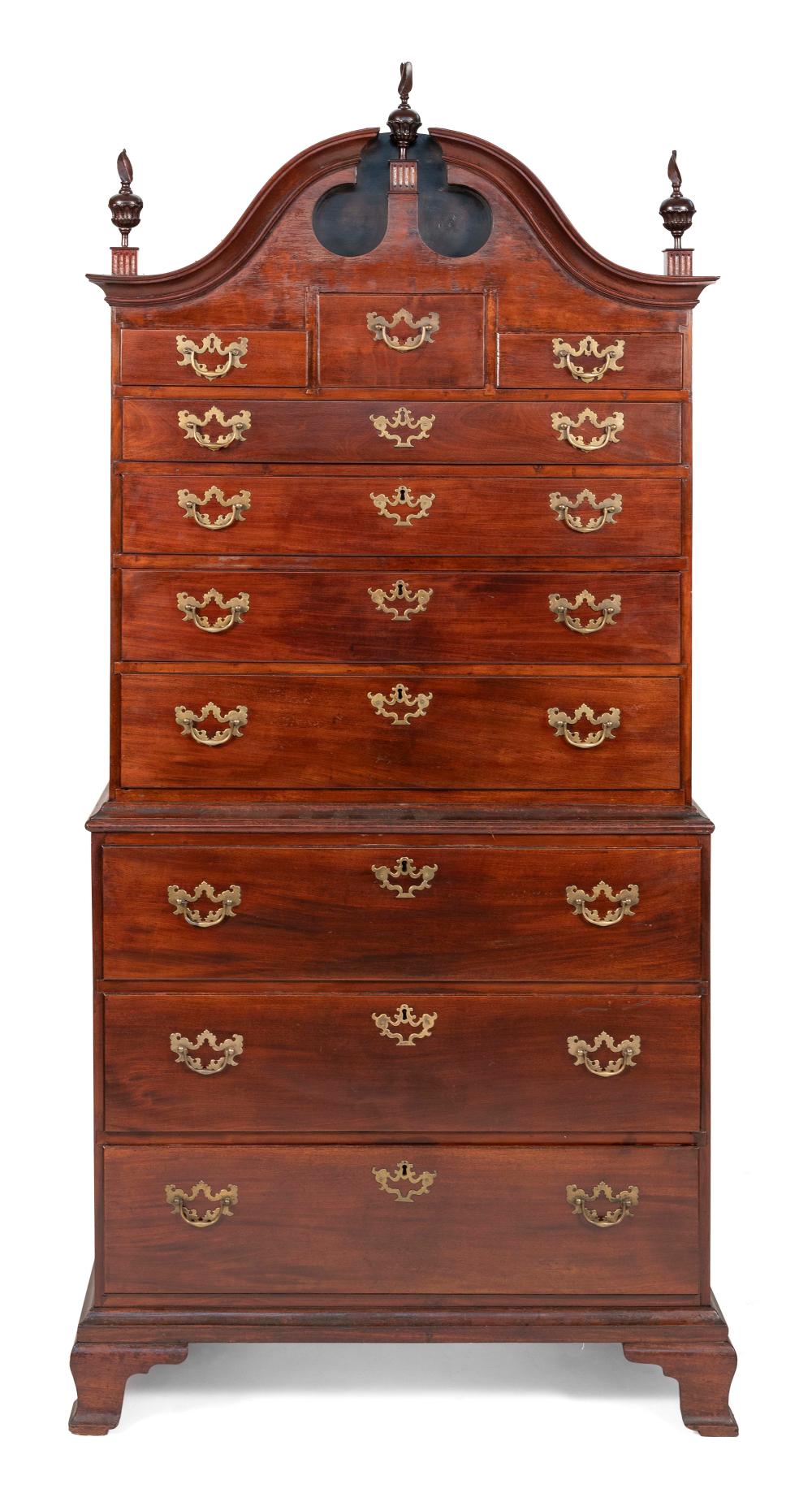 CHIPPENDALE BONNET-TOP