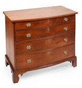 CHIPPENDALE BOWFRONT BUREAU 18