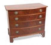 CHIPPENDALE BOWFRONT BUREAU CI