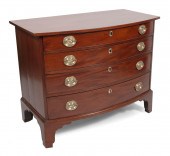 CHIPPENDALE BOWFRONT CHEST 18T