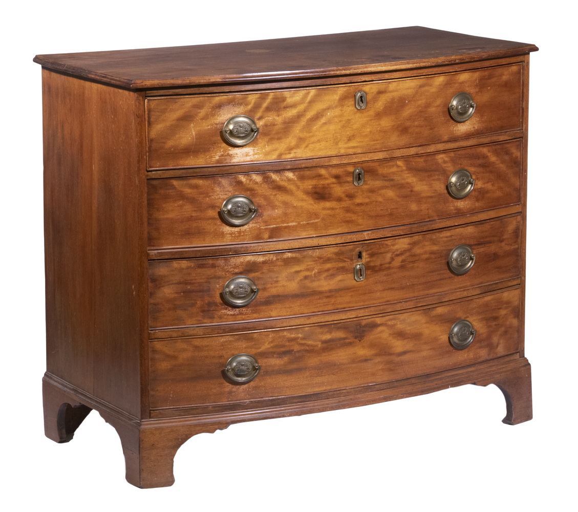 CHIPPENDALE BOWFRONT CHEST American