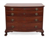CHIPPENDALE BOWFRONT CHEST CIR