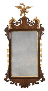 CHIPPENDALE CARVED MAHOGANY AN