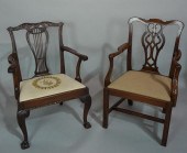 CHIPPENDALE CARVED MAHOGANY AR