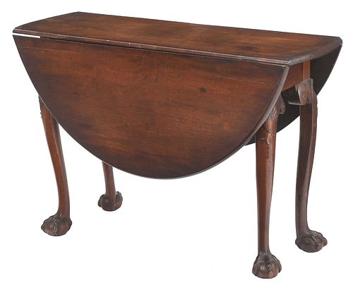 CHIPPENDALE CARVED MAHOGANY DROP