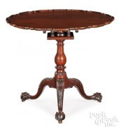 CHIPPENDALE CARVED MAHOGANY PI