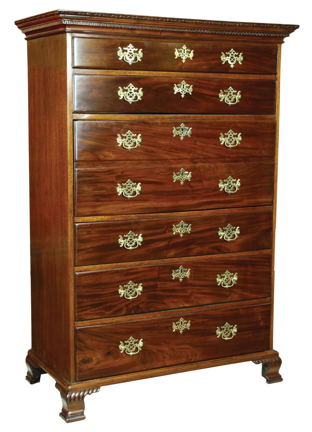 CHIPPENDALE CARVED MAHOGANY