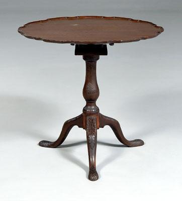 Chippendale carved piecrust tea