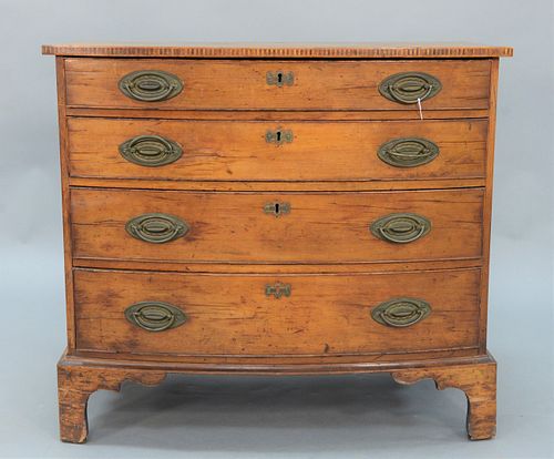 CHIPPENDALE CHERRY BOW FRONT