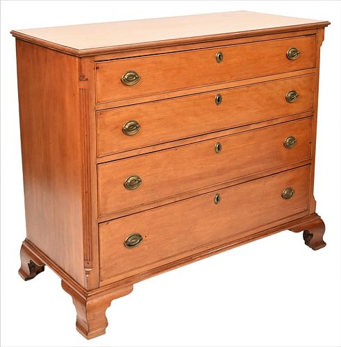 CHIPPENDALE CHERRY CHEST HAVING