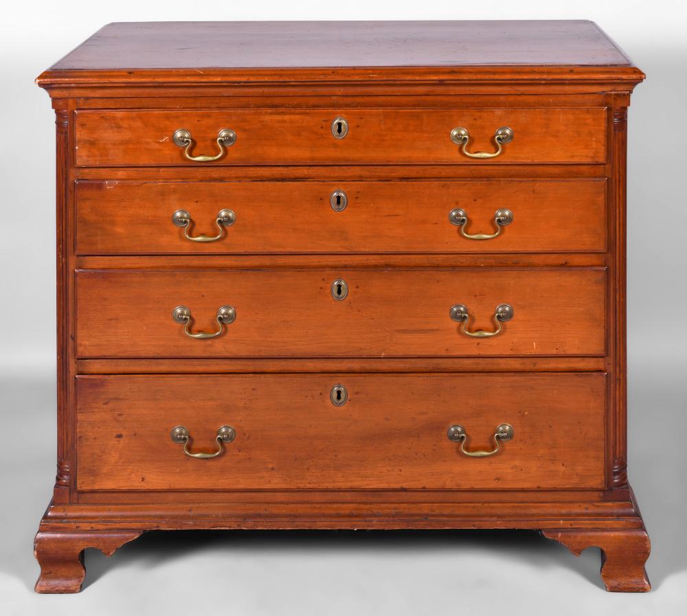 CHIPPENDALE CHERRY CHEST OF