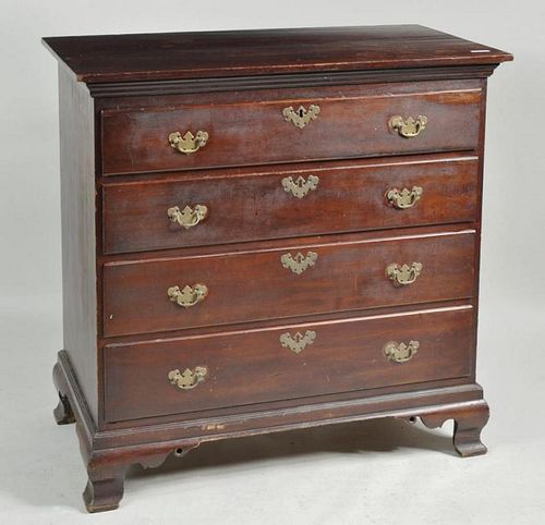 CHIPPENDALE CHERRY FOUR DRAWER OGEE