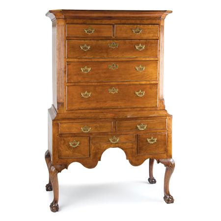 Chippendale Cherry High Chest 	 