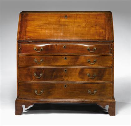 Chippendale cherry oxbow slant