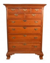 CHIPPENDALE CHERRY TALL CHESTC