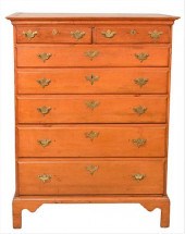 CHIPPENDALE CHERRY TALL CHESTC