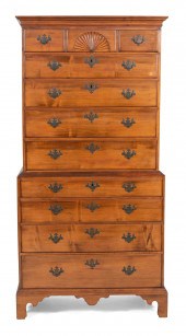 CHIPPENDALE CHEST-ON-CHEST FOU