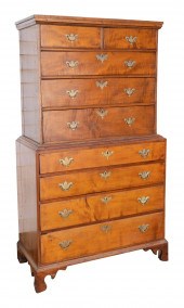 CHIPPENDALE CHEST ON CHEST NEW