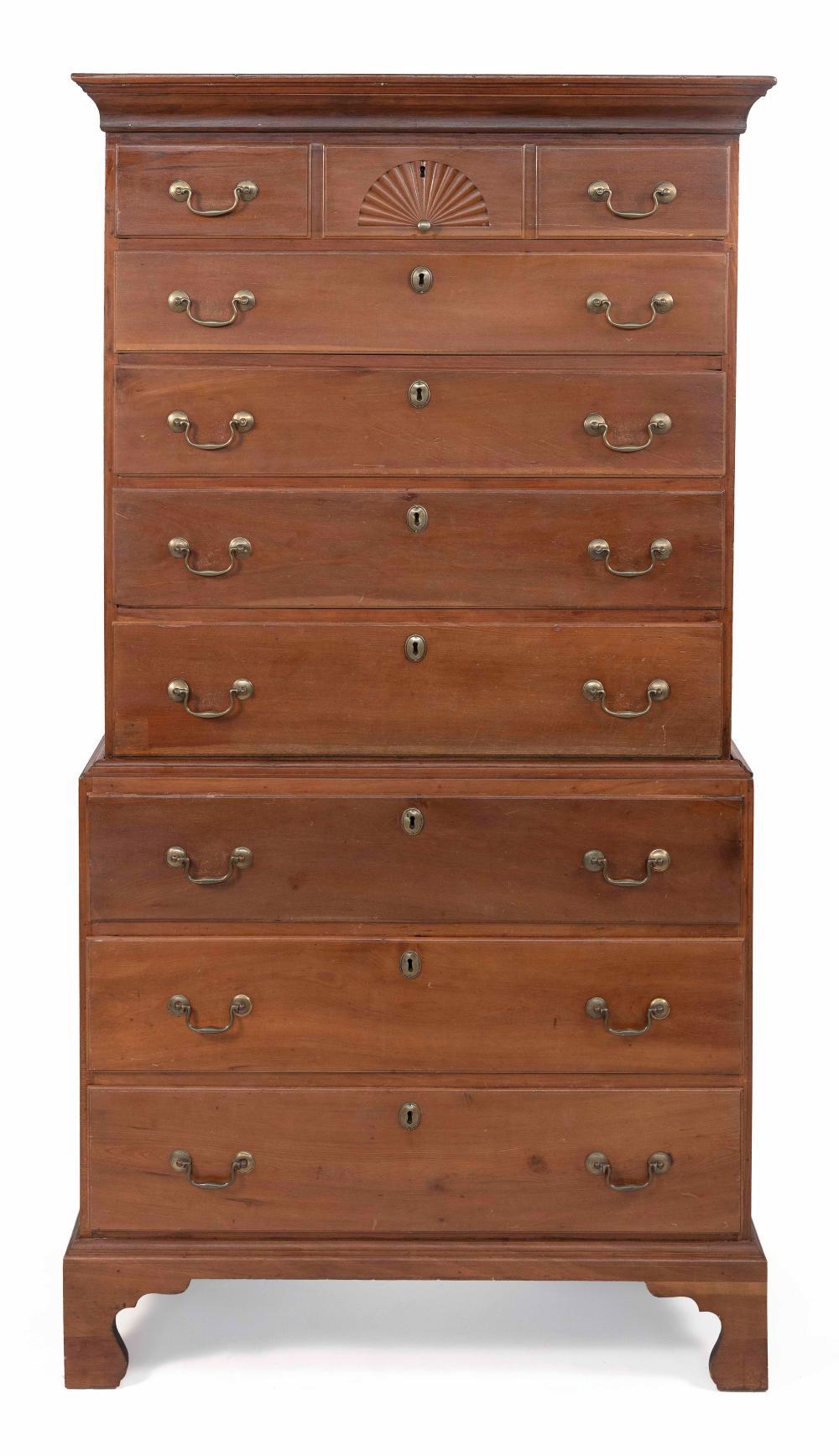 CHIPPENDALE CHEST ON CHEST NEW