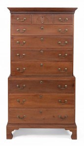 CHIPPENDALE CHEST ON CHEST NEW