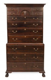 CHIPPENDALE CHEST-ON-CHEST WES