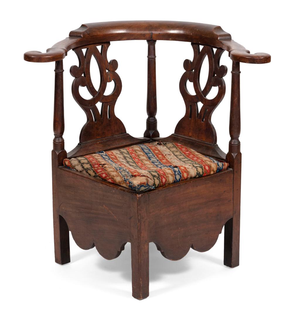 CHIPPENDALE CORNER CHAIR 18TH