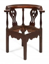CHIPPENDALE CORNER CHAIR CIRCA
