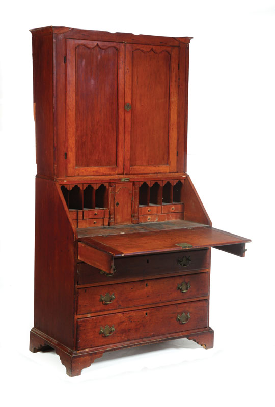 CHIPPENDALE DESK-AND-BOOKCASE. 