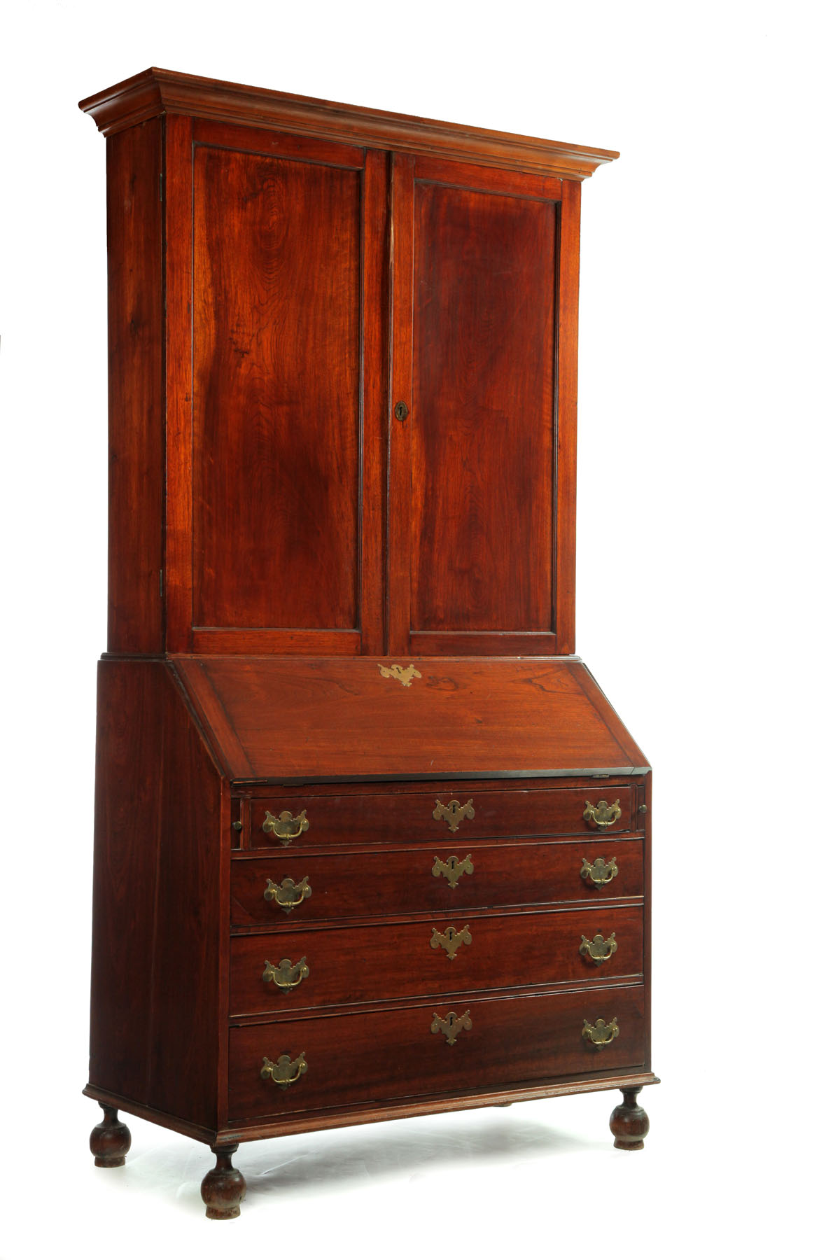 CHIPPENDALE DESK-AND-BOOKCASE. 