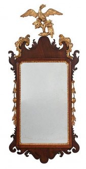CHIPPENDALE FIGURED MAHOGANY P