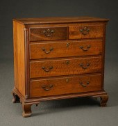 CHIPPENDALE FIGURED WALNUT QUA