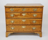 CHIPPENDALE FLAME BIRCH CHEST