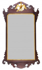 CHIPPENDALE FORM WALL MIRROR,
