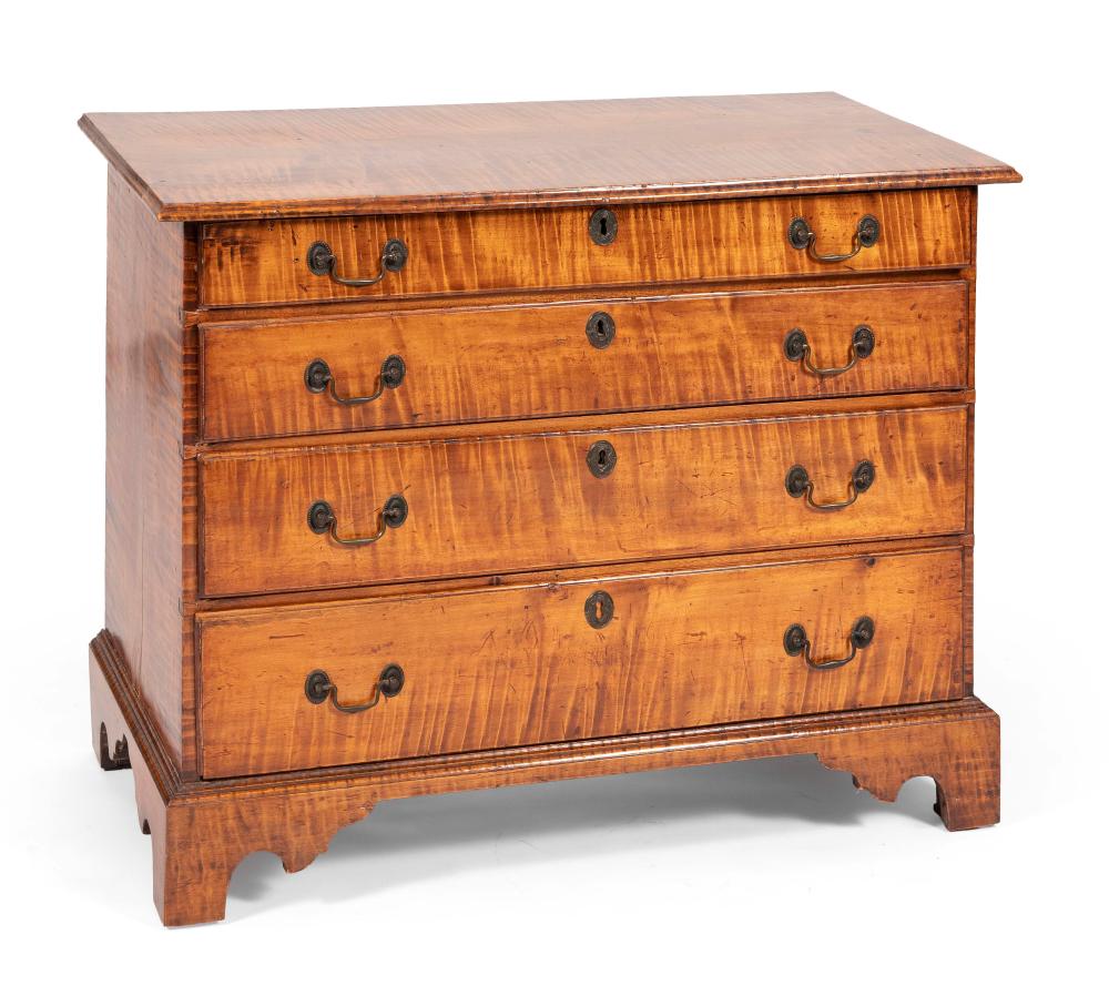 CHIPPENDALE FOUR-DRAWER BUREAU