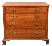 CHIPPENDALE FOUR DRAWER CHESTC