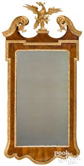 CHIPPENDALE GILT AND WALNUT VE