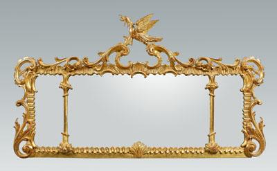 Chippendale gilt overmantle mirror,